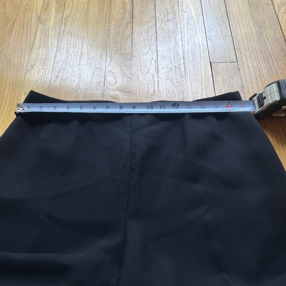 Akris X Bergdorf Goodman Size 14 Black Wool Blend Straight Leg Dress Pants - Picture 11 of 11